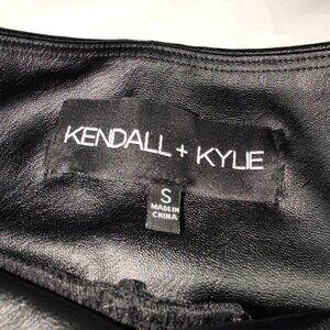 Kendall & Kylie Faux Leather Skinny Leggings Women's Small Black Stretch Spandex